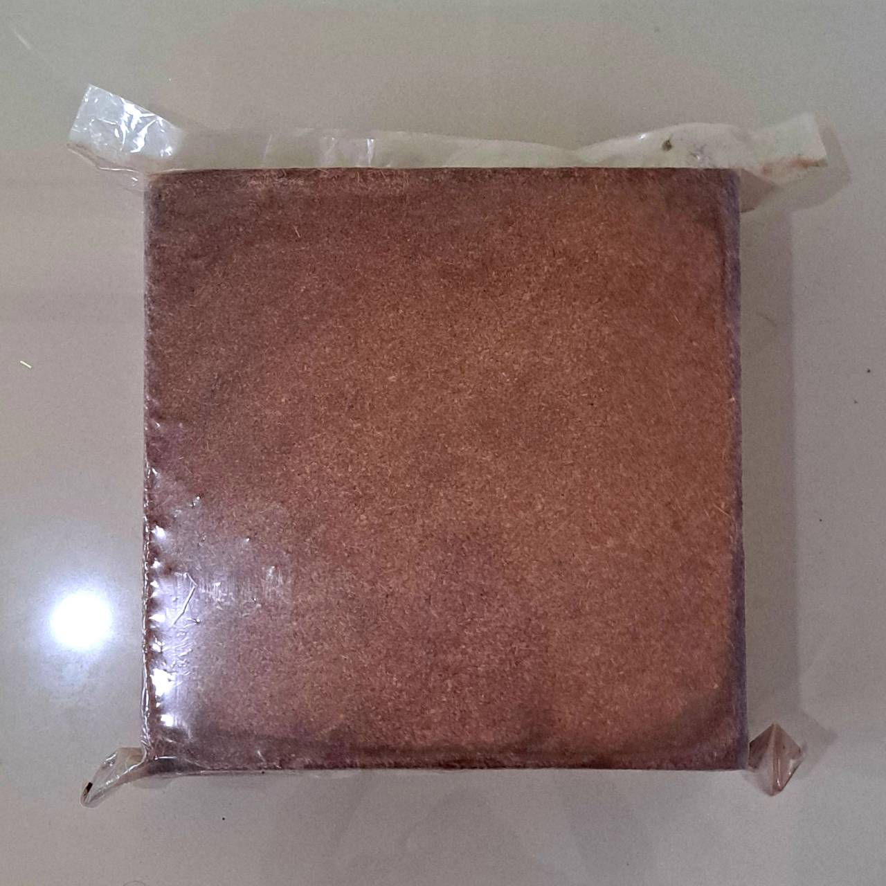 Packed cocopeat block
