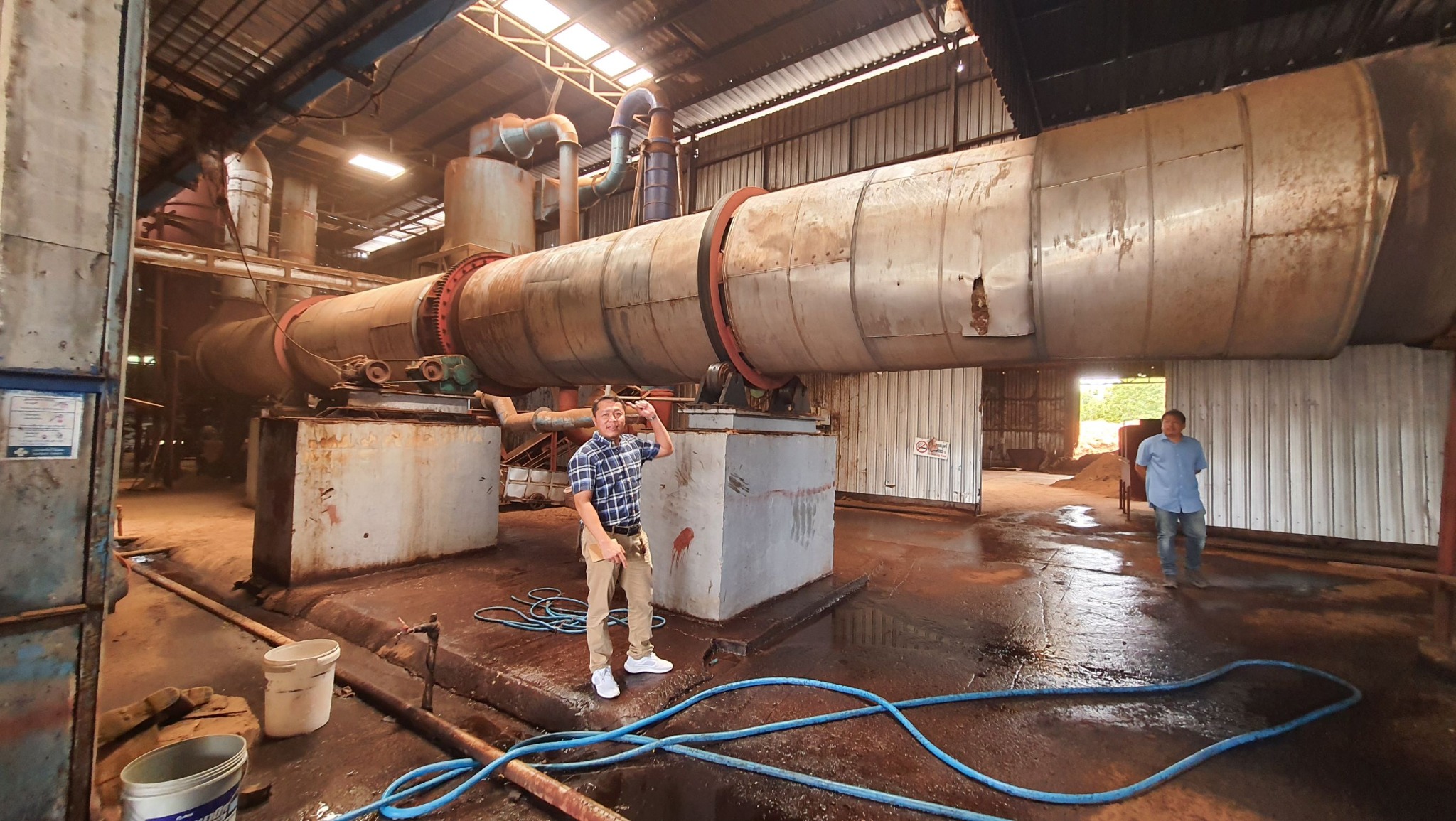 Rotary dryer in plant